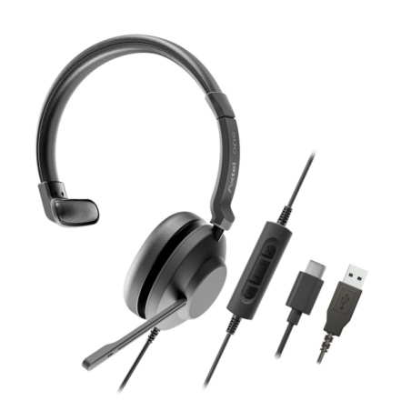 Casque Axtel One USB avec microphone - Connexion USB-A - Commandes audio intégrées - Stéréo
