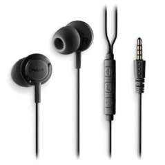 Écouteurs intra-auriculaires NGS CROSS DRIFT avec microphone - Jack 3,5 mm - Bouton multifonction - Couleur noire