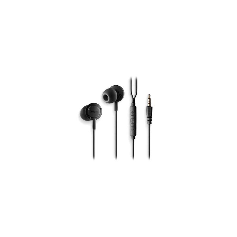 Écouteurs intra-auriculaires NGS CROSS DRIFT avec microphone - Jack 3,5 mm - Bouton multifonction - Couleur noire