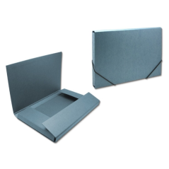 Chemise de projet Bismark - 350 x 230 x 30 mm - En carton - Fermeture élastique - Bleu