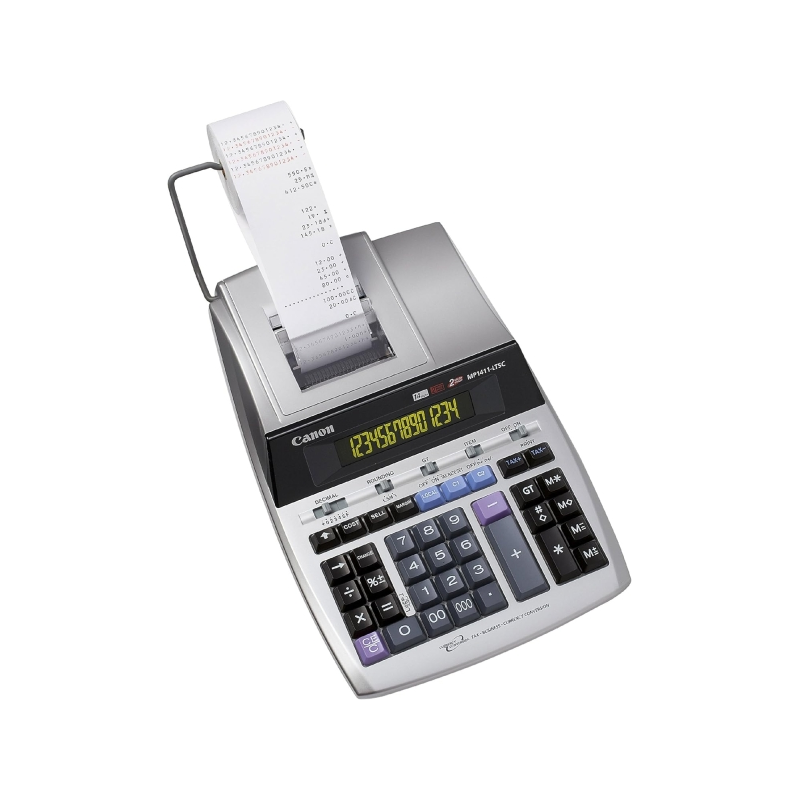 Calculatrice Canon MP1411-LTSC GB à 14 chiffres avec imprimante – Impression noir et rouge – Écran LCD 1 ligne – Clavier