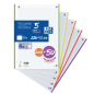 LOT de 10 Oxford School Pack de 5 Recharges A4 - Promotion 5x5 - 200+50 Feuilles - Couleurs Assorties