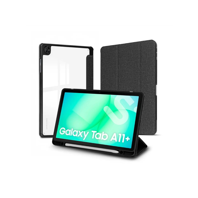 Étui Subblim transparent antichoc pour Samsung Galaxy Tab A11+ 11" - Antichoc - Fonction support - Noir