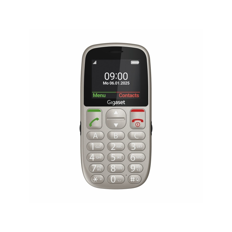 Téléphone portable senior Gigaset GL395 - Écran 2,2" - IP44 - Base de chargement - Gris