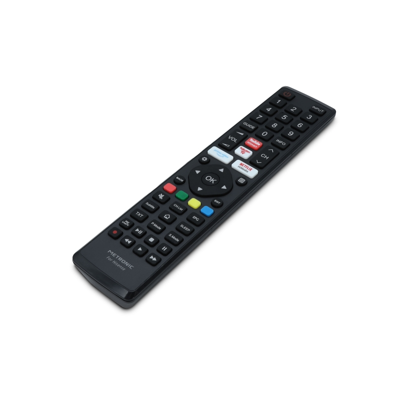 Télécommande Metronic compatible avec les téléviseurs Hisense - Noir