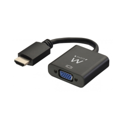 Convertisseur HDMI vers VGA Ewent EW9864 avec audio - Résolution maximale 1920 x 1200 - Noir