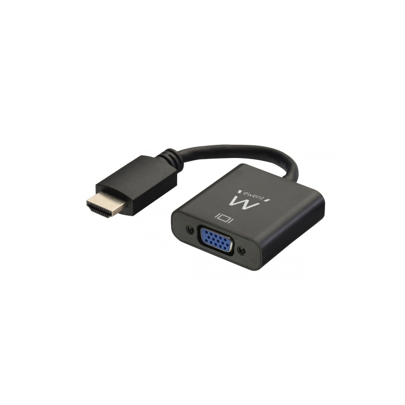 Convertisseur HDMI vers VGA Ewent EW9864 avec audio - Résolution maximale 1920 x 1200 - Noir
