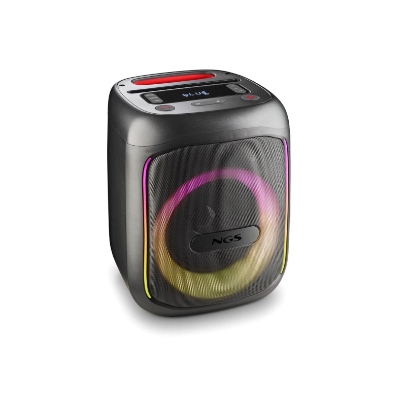 Enceinte Portable NGS Wild Swag Go 80W TWS Bluetooth 5.0 - Autonomie jusqu'à 10h - Entrée USB et Aux - Eclairage LED - Couleur