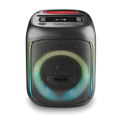 Enceinte Portable NGS Wild Swag Go 80W TWS Bluetooth 5.0 - Autonomie jusqu'à 10h - Entrée USB et Aux - Eclairage LED - Couleur