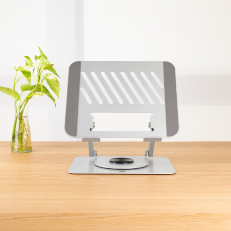 Support pour ordinateur portable Tooq PH-DAFNE-S - 11" à 17" - Acier - Rotation à 360° - Pliable et portable - Stable et