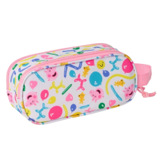 Trousse à crayons 3D Safta Peppa Pig 1L - 2 compartiments - Fermeture éclair - Poignée - 21 x 8 x 6 cm - Blanc et bleu