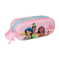 Trousse à crayons 3D Disney Princesses Safta 1 L - 2 compartiments - Fermeture éclair - Poignée - 21 x 8 x 6 cm - Bleu clair