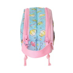 Trousse à crayons 3D Disney Princesses Safta 1 L - 2 compartiments - Fermeture éclair - Poignée - 21 x 8 x 6 cm - Bleu clair