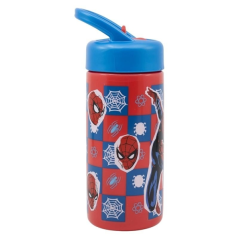 Gourde Spider-Man Attack Safta 410 ml - PVC sans BPA - 7,4 x 17,8 x 6,4 cm - Rouge et bleu