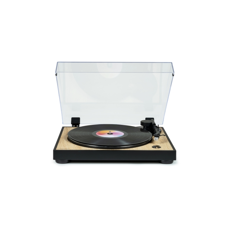 Platine vinyle préamplifiée Thomson TT300 - Fonction d'arrêt automatique - Couleur bois/noir