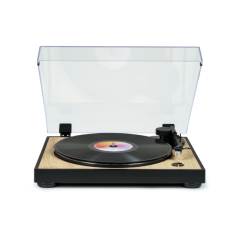 Platine vinyle préamplifiée Thomson TT300 - Fonction d'arrêt automatique - Couleur bois/noir