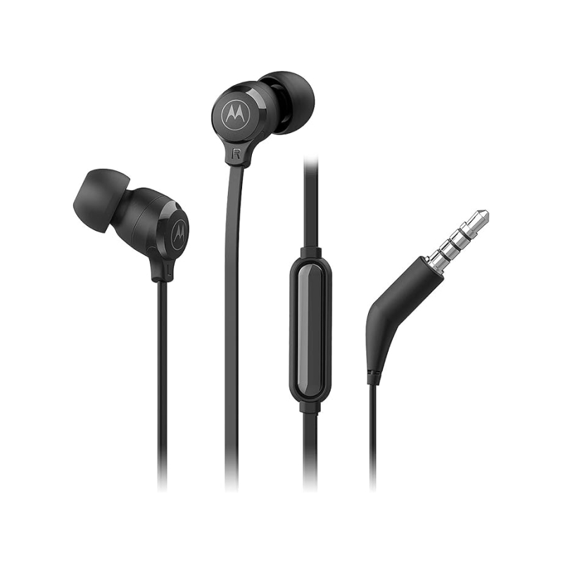 Écouteurs Motorola Earbuds 3-S avec microphone - Prise jack 3,5 mm - Noir