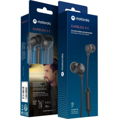 Écouteurs Motorola Earbuds 3-S avec microphone - Prise jack 3,5 mm - Noir