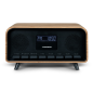 Enceinte Bluetooth rétro Thomson RT850BT - Radio-réveil - Puissance musicale 30 W - Couleur bois/noir