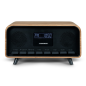 Enceinte Bluetooth rétro Thomson RT850BT - Radio-réveil - Puissance musicale 30 W - Couleur bois/noir