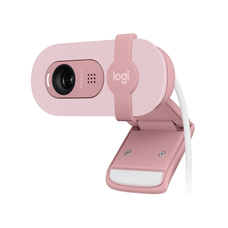 Webcam Logitech Brio 100 Full HD - 2 mégapixels - Antireflet - Rose