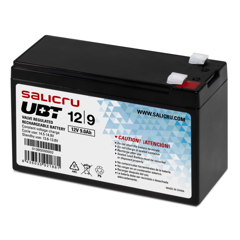 Batterie Salicru UBT 12/9 pour UPS/UPS 9aH 12v