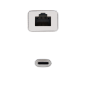 Convertisseur Nanocable USB-C vers Gigabit Ethernet 10/100/1000 Mbps - 15 cm - Couleur Aluminium