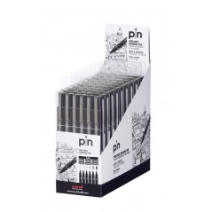 ✅ Uni-ball PIN-200(S) Lot de 6 marqueurs calibrés - Pointe polyacétal - Encre pigmentée résistante à l'eau en stock