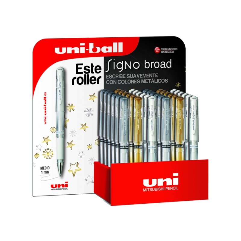 Roller gel Uni-ball Signo Broad UM-153 - 1 mm - Lot de 36