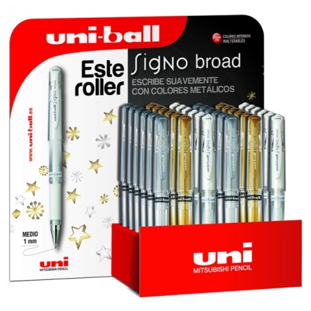 ✅ LOT de 36 Uni-ball Signo Broad UM-153 Présentoir de 36 rouleaux à encre gel - Pointe sphérique 1 mm - Ligne en stock