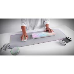 Tapis de souris extra large Mars Gaming MMP224 - Base antidérapante - Surface en nanotextile flexible - 880 x 330 x 3 mm - Gris