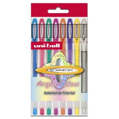 ✅ Uni-ball UM-120 AC Signo Angelic Étui de 8 rouleaux à encre gel - Pointe boule 0,7 mm - Encre résistante à en stock