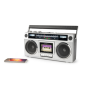 Radio cassette portable rétro Bigben Blaster - Radio FM - Puissance musicale 15 W - Bluetooth - Alimentation et piles
