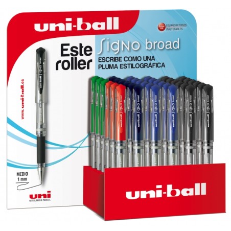 ✅ LOT de 36 Uni-ball Signo Broad UM-153/3D Présentoir de 36 rouleaux à encre gel – Pointe sphérique de 1 mm en stock