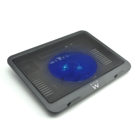 Support pour ordinateur portable Ewent - 1 ventilateur silencieux jusqu'à 15,6" - Noir
