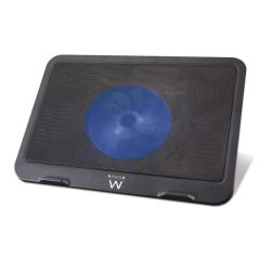 Support pour ordinateur portable Ewent - 1 ventilateur silencieux jusqu'à 15,6" - Noir
