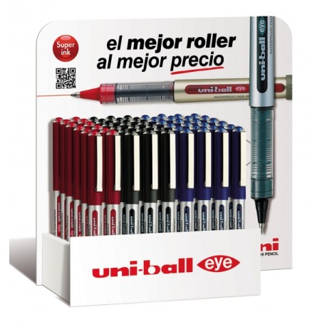 ✅ LOT de 54 Uni-ball Eye Micro UB-150 Présentoir de 54 stylos à encre liquide - Pointe sphérique de 0,5 mm - en stock