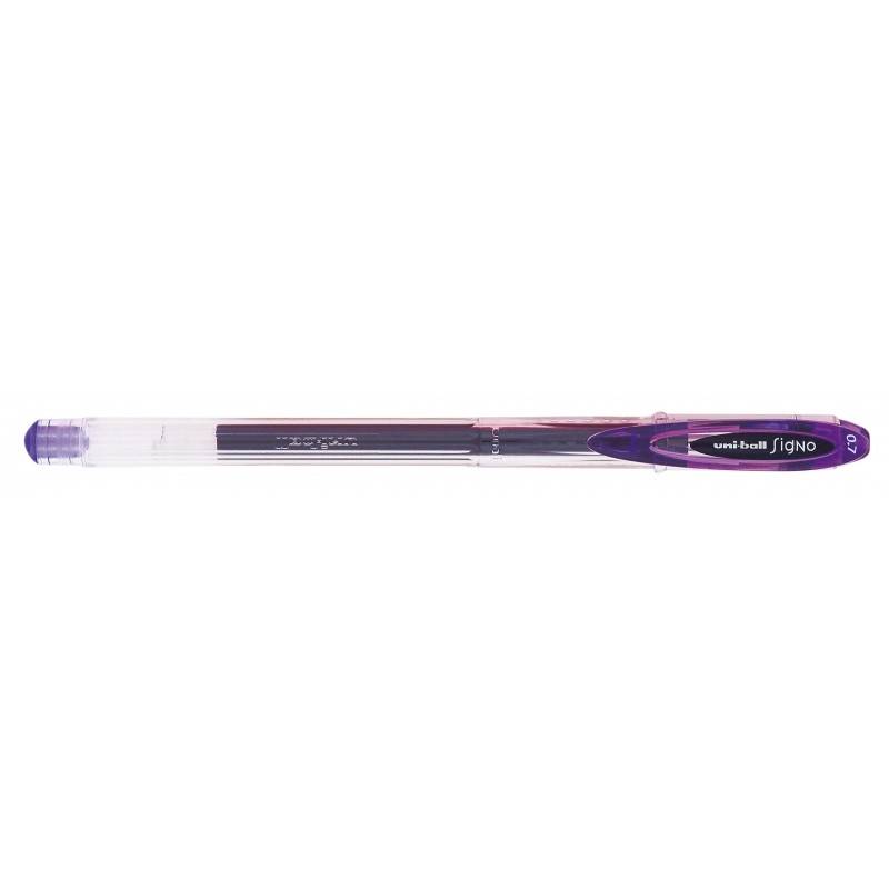 Stylo gel Uni-ball Signo UM-120 violet 0,7 mm - Lot de 12