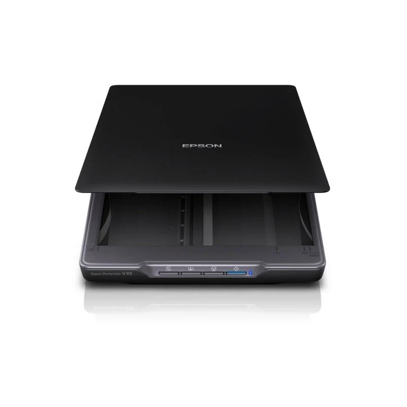 Scanner de photos et de documents Epson Perfection V39II 4800 dpi - Alimenté par USB et connectivité - Fabriqué avec 30 % de
