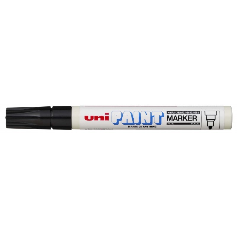 LOT de 12 Marqueur de peinture Uni-ball PX-20 - Marqueur de peinture - Pointe acrylique ogive 2,2-2,8 mm - Permanent sur toutes