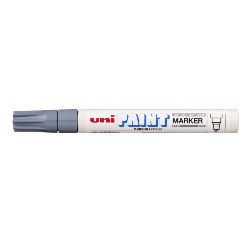 Lot de 12 marqueurs peinture Uni-ball PX-20 gris pointe 2,2-2,8 mm Lot de 12 marqueurs peinture Uni-ball PX-20 gris pointe 2,2-2,8 mm