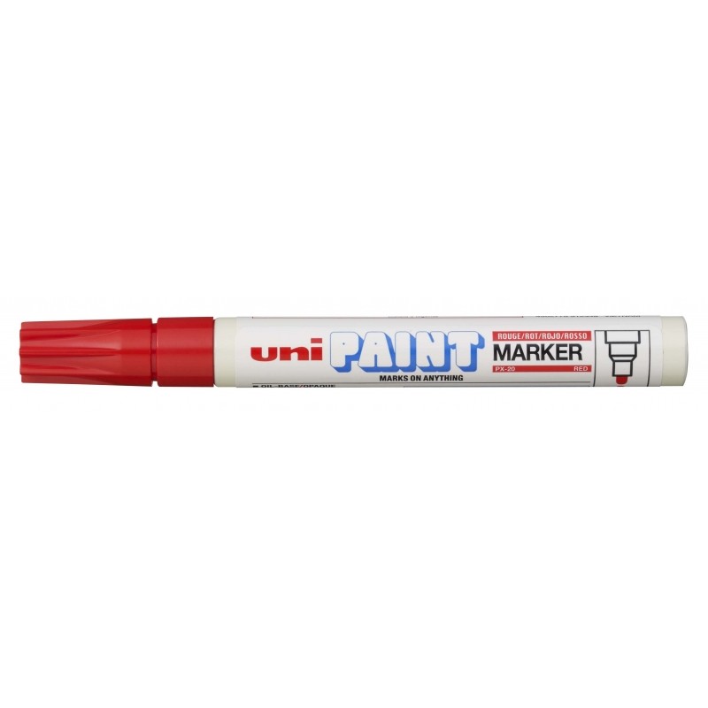 LOT de 12 Marqueur de peinture Uni-ball PX-20 - Marqueur de peinture - Pointe acrylique ogive 2,2-2,8 mm - Permanent sur toutes