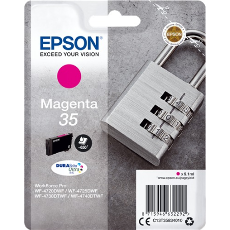 Epson cartouche encre 35 magenta pour impressions nettes et vives