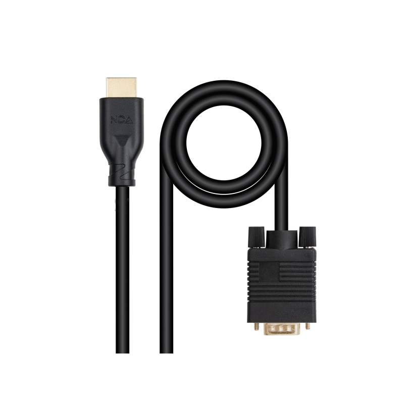 Câble convertisseur VGA vers HDMI Nanocable - VGA/M-HDMI/M - 1,8 m - Noir