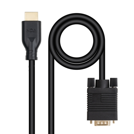 Câble convertisseur VGA vers HDMI Nanocable - VGA/M-HDMI/M - 1,8 m - Noir