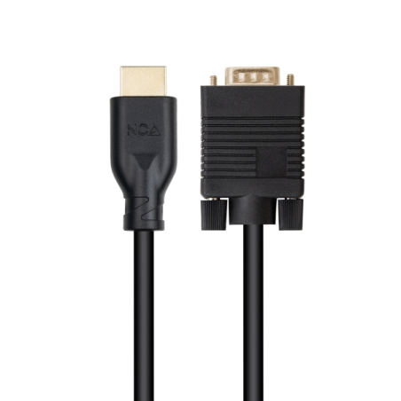 Câble convertisseur VGA vers HDMI Nanocable - VGA/M-HDMI/M - 1,8 m - Noir
