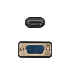 Câble convertisseur VGA vers HDMI Nanocable - VGA/M-HDMI/M - 1,8 m - Noir
