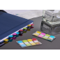 Distributeur d'index Post-It avec 40 marqueurs repositionnables - Forme rectangulaire - Couleurs assorties