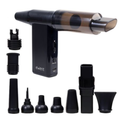Pistolet à air comprimé Ewent - Aspirateur, pompe à vide et gonfleur - 8 vitesses - 180 000 tr/min - Batterie 8 000 mAh - Noir