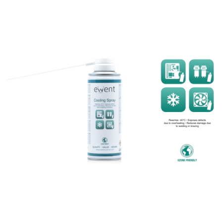 Spray de refroidissement Ewent - Détection de surchauffe - Nettoyage sans résidus - Incolore